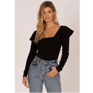 Amuse Society Black Bodysuit